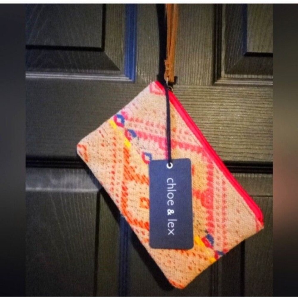 Chloe And lex Wristlet wallet pouch Boho Festival tribal colorful new